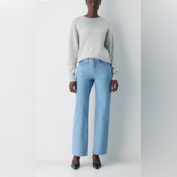 Denim Forum Denim - Denim Forum Lana curved fit mid rise wide jean (US26)